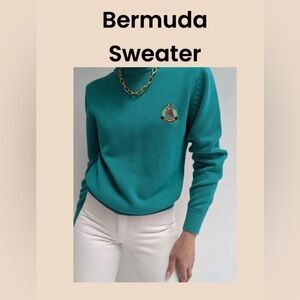 Women’s Bermuda Sweater in Teal Size XL